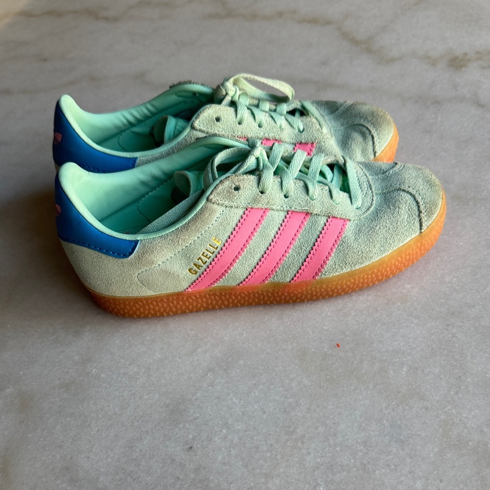Adidas Kids Sneakers - Mint Green, Pink, and Blue